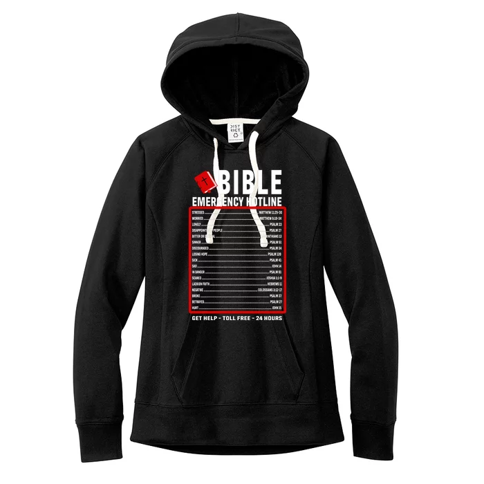 Bible Emergency Numbers Funny Christian Bible & Jesus Quotes Women's Fleece Hoodie