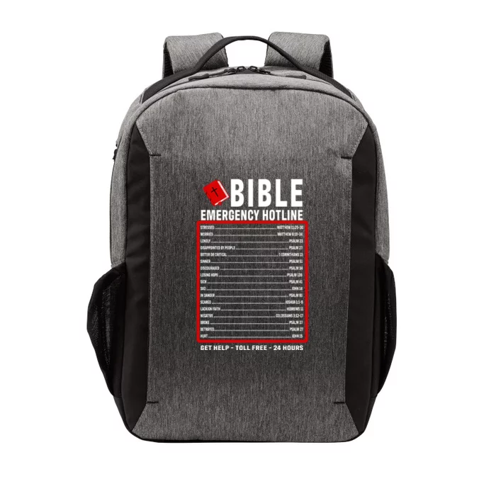 Bible Emergency Numbers Funny Christian Bible & Jesus Quotes Vector Backpack