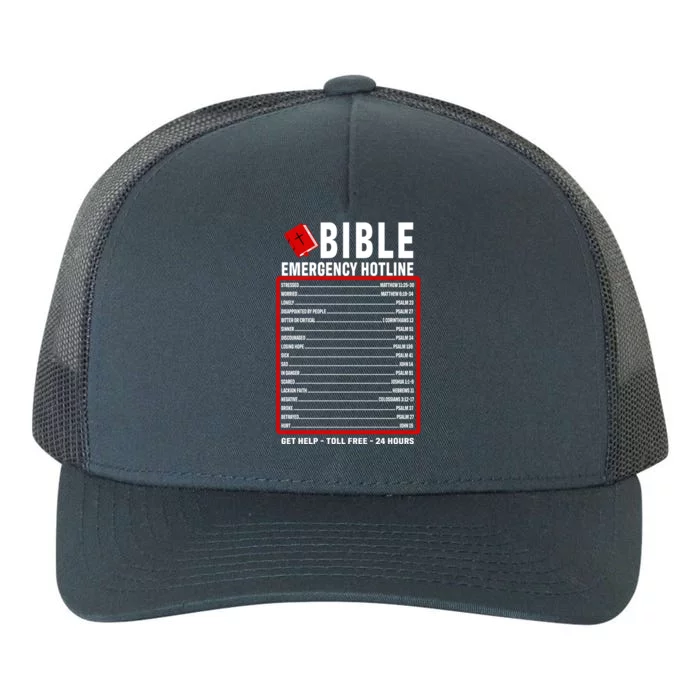 Bible Emergency Numbers Funny Christian Bible & Jesus Quotes Yupoong Adult 5-Panel Trucker Hat