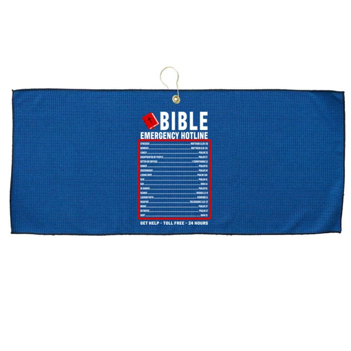 Bible Emergency Numbers Funny Christian Bible & Jesus Quotes Large Microfiber Waffle Golf Towel