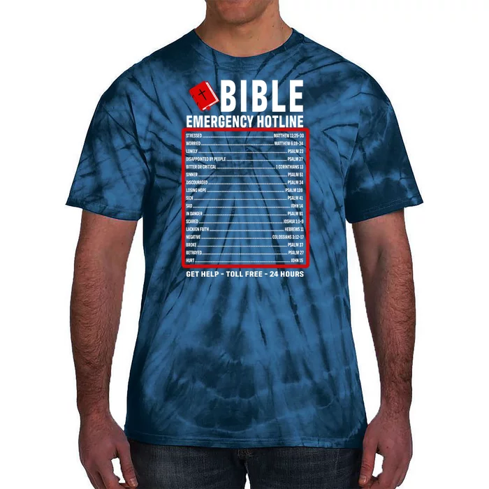 Bible Emergency Numbers Funny Christian Bible & Jesus Quotes Tie-Dye T-Shirt