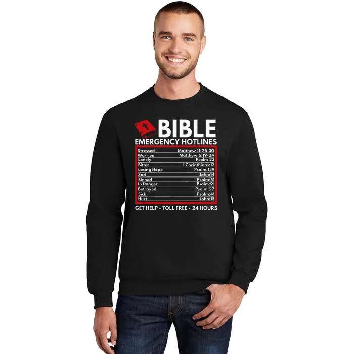 Bible Emergency Numbers Funny Christian Bible & Jesus Sweatshirt