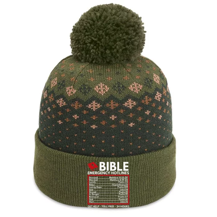 Bible Emergency Numbers Funny Christian Bible & Jesus The Baniff Cuffed Pom Beanie