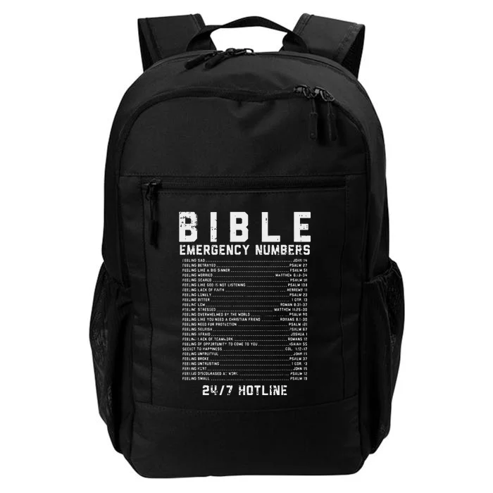 Bible Emergency Numbers Verse God Jesus Faith Christian Gift Daily Commute Backpack