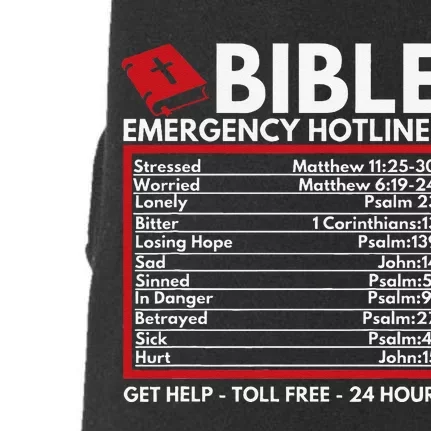 Bible Emergency Numbers Funny Christian Bible & Jesus Doggie 3-End Fleece Hoodie