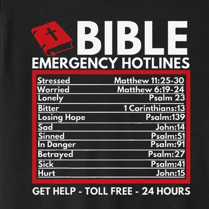 Bible Emergency Numbers Funny Christian Bible & Jesus ChromaSoft Performance T-Shirt