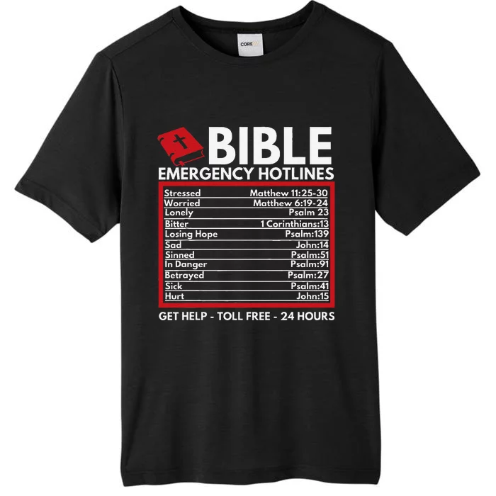 Bible Emergency Numbers Funny Christian Bible & Jesus ChromaSoft Performance T-Shirt