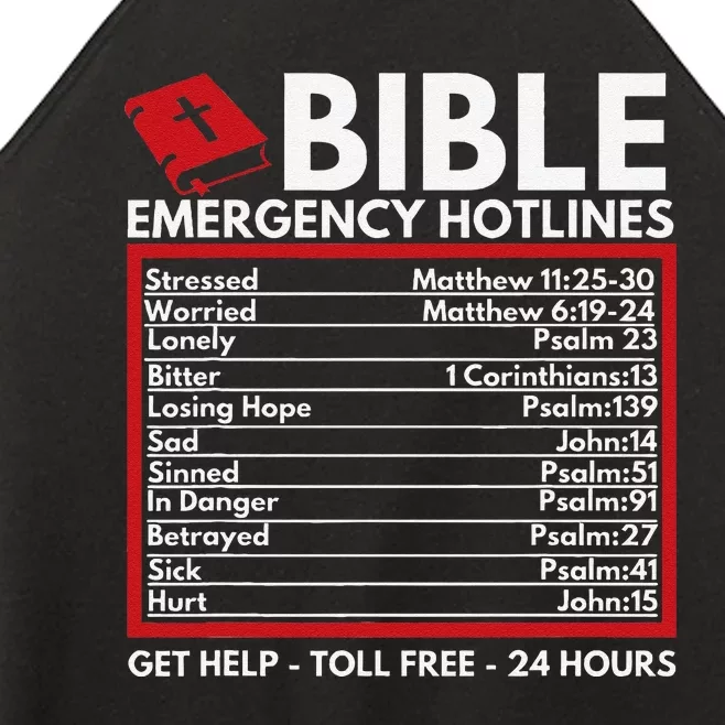 Bible Emergency Numbers Funny Christian Bible & Jesus Women’s Perfect Tri Rocker Tank