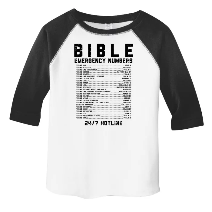 Bible Emergency Numbers Verse God Jesus Faith Christian Gift Toddler Fine Jersey T-Shirt