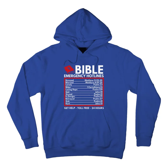 Bible Emergency Numbers Funny Christian Bible & Jesus Hoodie