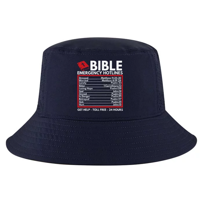 Bible Emergency Numbers Funny Christian Bible & Jesus Cool Comfort Performance Bucket Hat