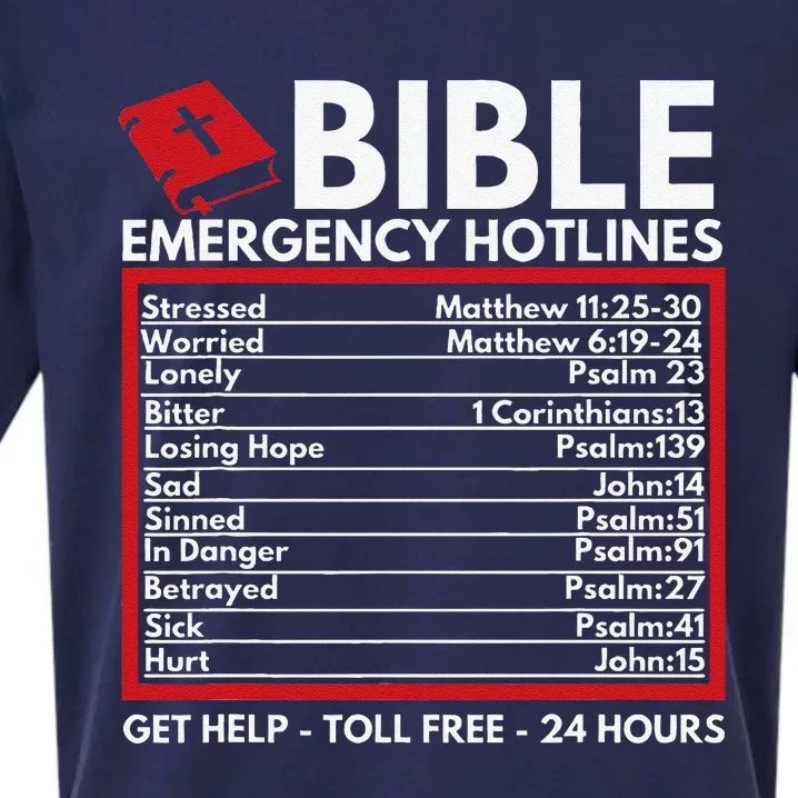 Bible Emergency Numbers Funny Christian Bible & Jesus Sueded Cloud Jersey T-Shirt