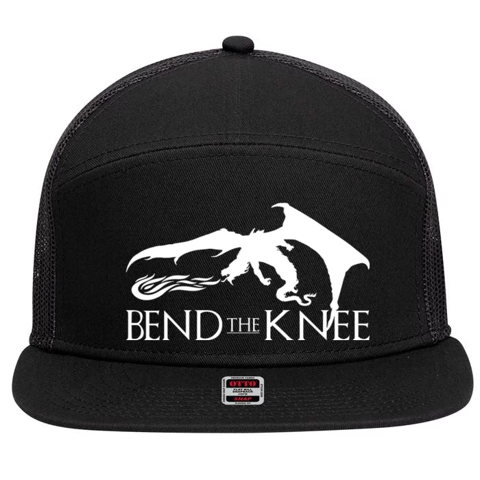 Bend The Knee 7 Panel Mesh Trucker Snapback Hat