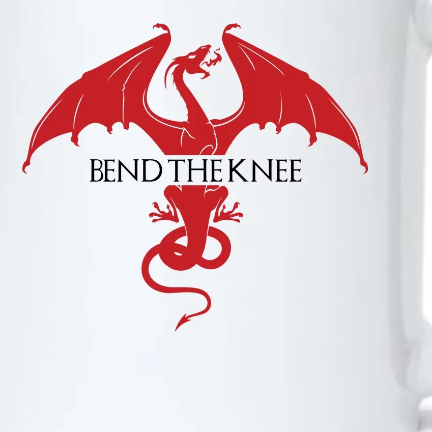 Bend The Knee Fantasy Dragon Black Color Changing Mug