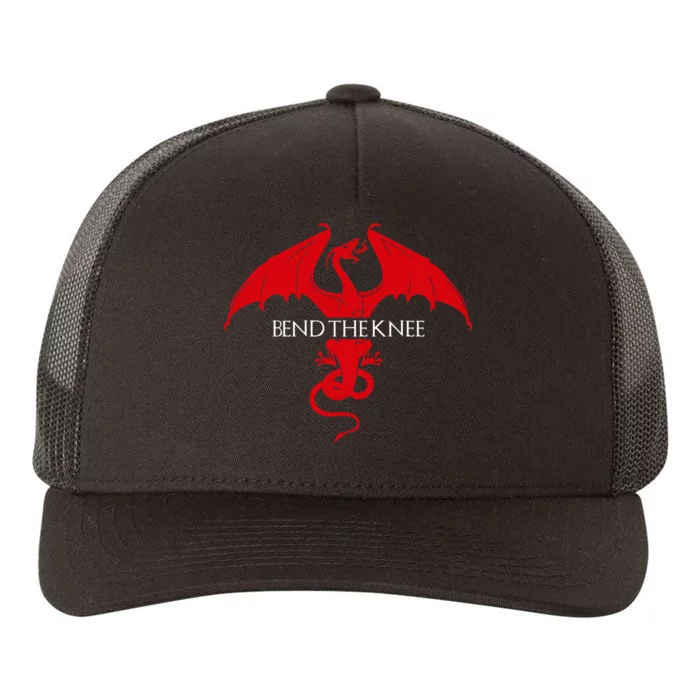 Bend The Knee Fantasy Dragon Yupoong Adult 5-Panel Trucker Hat