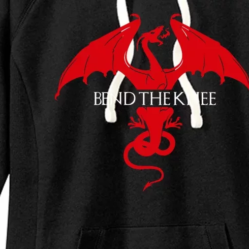 Bend The Knee Fantasy Dragon Women's Fleece Hoodie