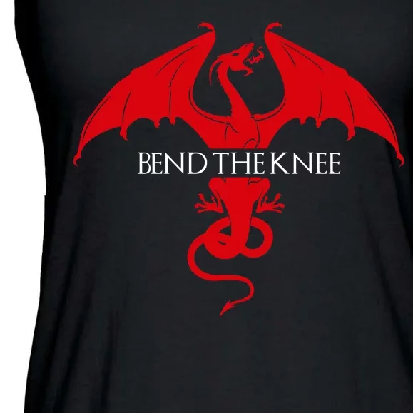 Bend The Knee Fantasy Dragon Ladies Essential Flowy Tank