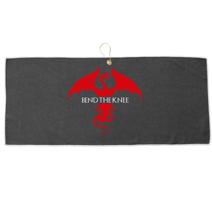 Bend The Knee Fantasy Dragon Large Microfiber Waffle Golf Towel