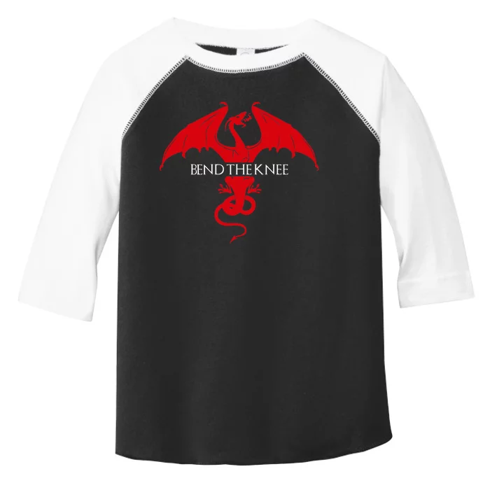 Bend The Knee Fantasy Dragon Toddler Fine Jersey T-Shirt