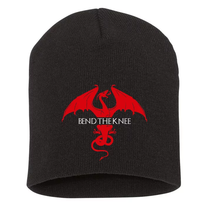 Bend The Knee Fantasy Dragon Short Acrylic Beanie