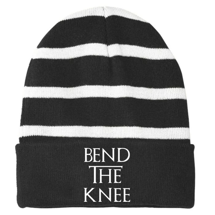 Bend The Knee Mother Of Dragons Striped Beanie with Solid Band