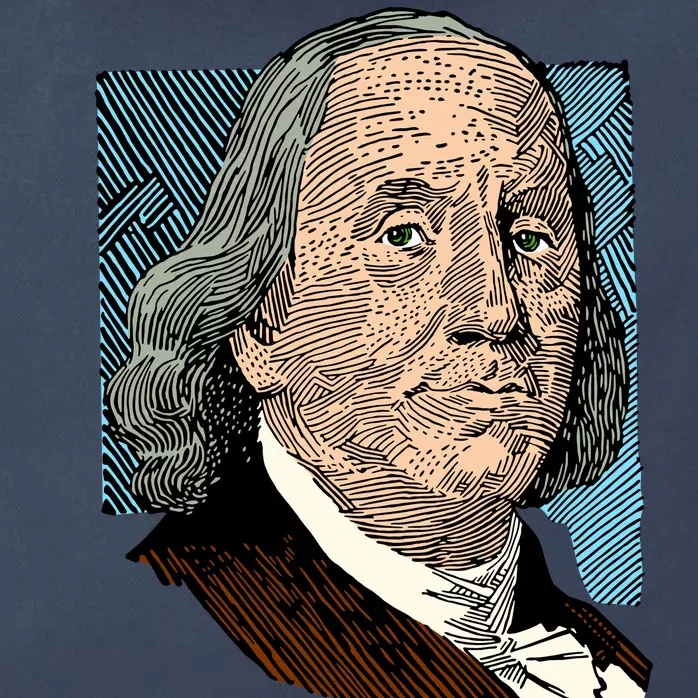 Benjamin Franklin Portrait Zip Tote Bag