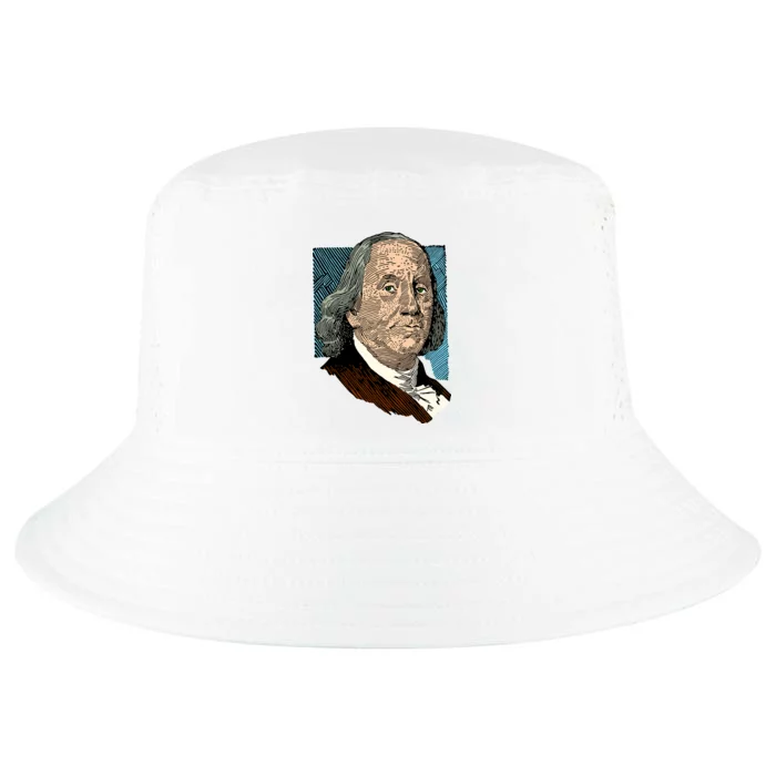 Benjamin Franklin Portrait Cool Comfort Performance Bucket Hat