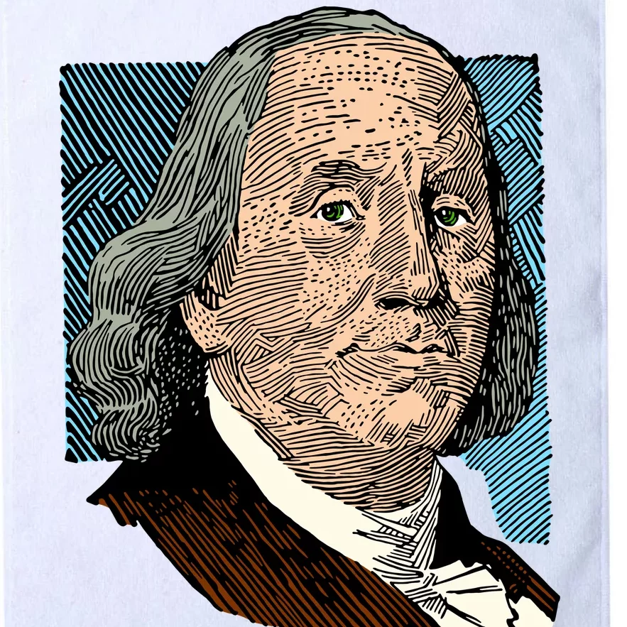 Benjamin Franklin Portrait Platinum Collection Golf Towel