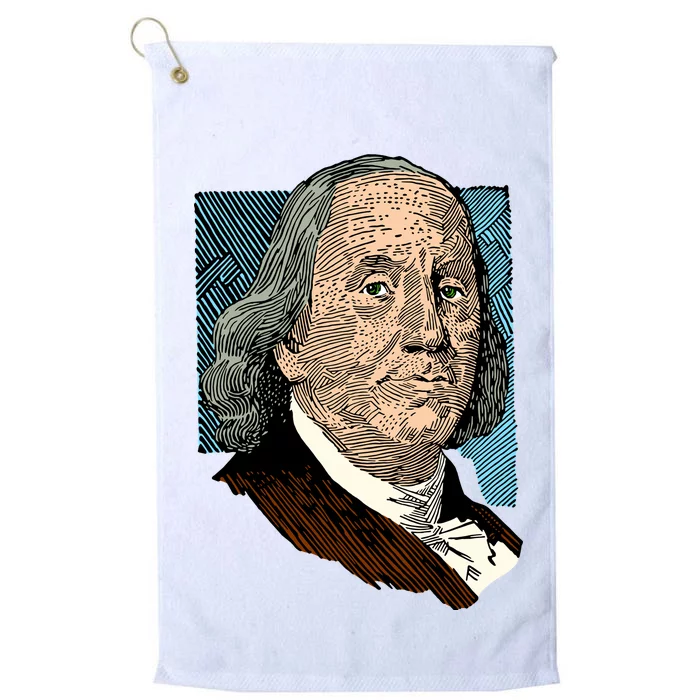 Benjamin Franklin Portrait Platinum Collection Golf Towel