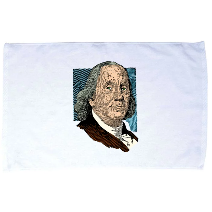 Benjamin Franklin Portrait Microfiber Hand Towel