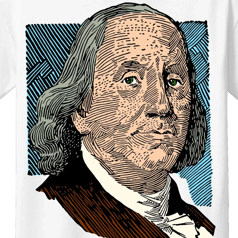 Benjamin Franklin Portrait Kids T-Shirt