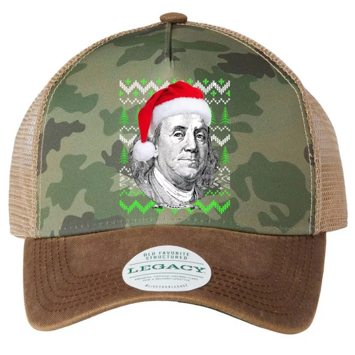 Benjamin Franklin Ugly Christmas Sweater Legacy Tie Dye Trucker Hat