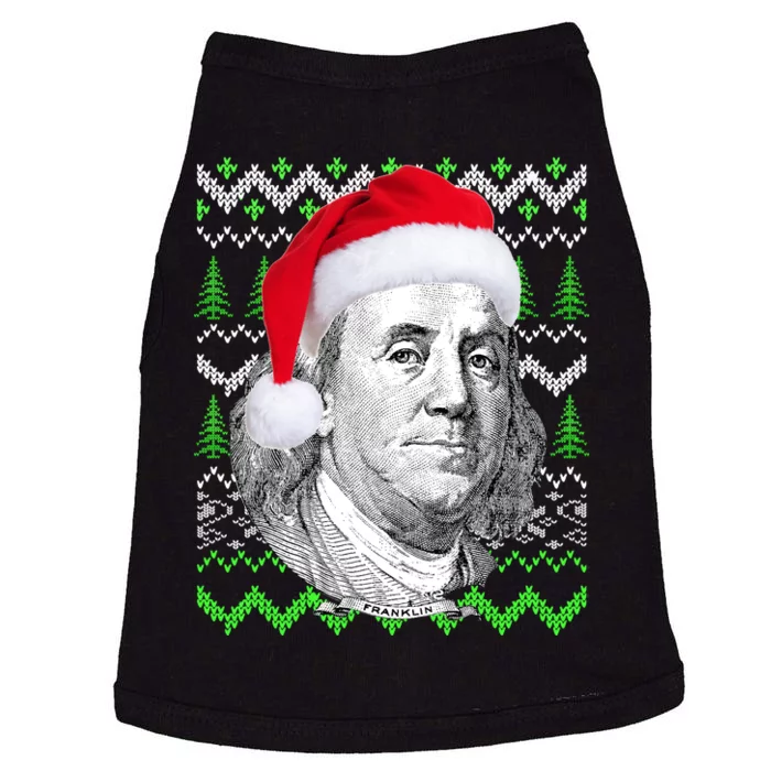 Benjamin Franklin Ugly Christmas Sweater Doggie Tank