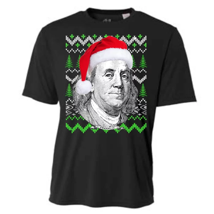 Benjamin Franklin Ugly Christmas Sweater Cooling Performance Crew T-Shirt