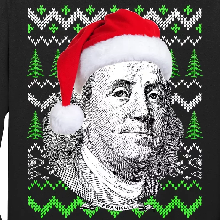 Benjamin Franklin Ugly Christmas Sweater Long Sleeve Shirt