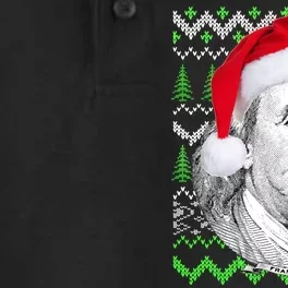 Benjamin Franklin Ugly Christmas Sweater Dry Zone Grid Performance Polo