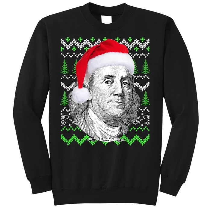 Benjamin Franklin Ugly Christmas Sweater Tall Sweatshirt