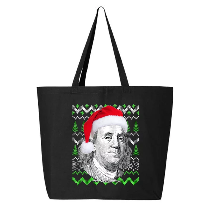 Benjamin Franklin Ugly Christmas Sweater 25L Jumbo Tote