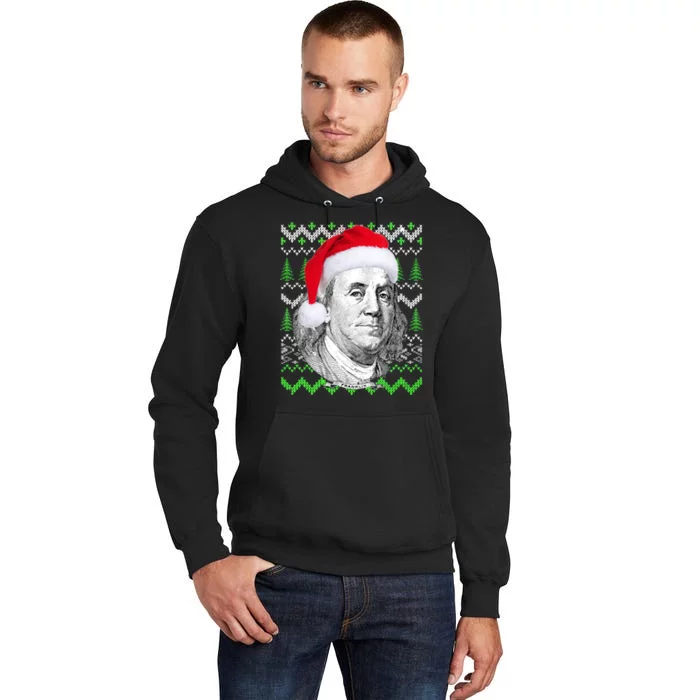 Benjamin Franklin Ugly Christmas Sweater Tall Hoodie