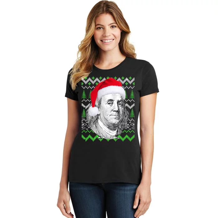 Benjamin Franklin Ugly Christmas Sweater Women's T-Shirt