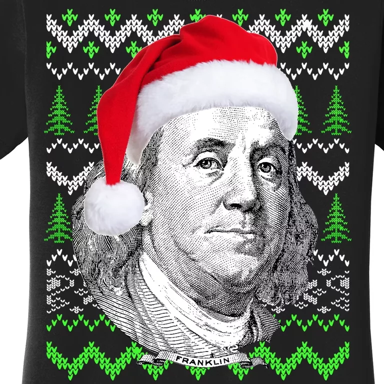 Benjamin Franklin Ugly Christmas Sweater Women's T-Shirt