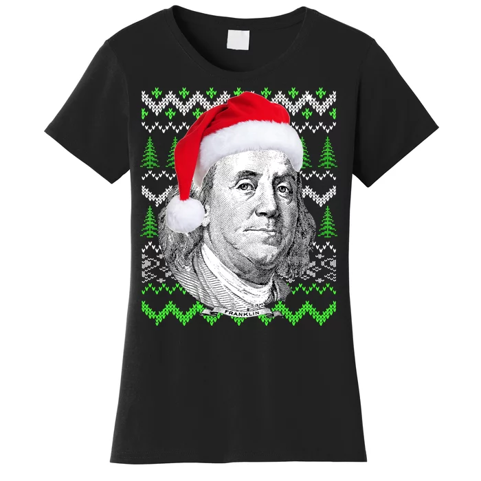 Benjamin Franklin Ugly Christmas Sweater Women's T-Shirt