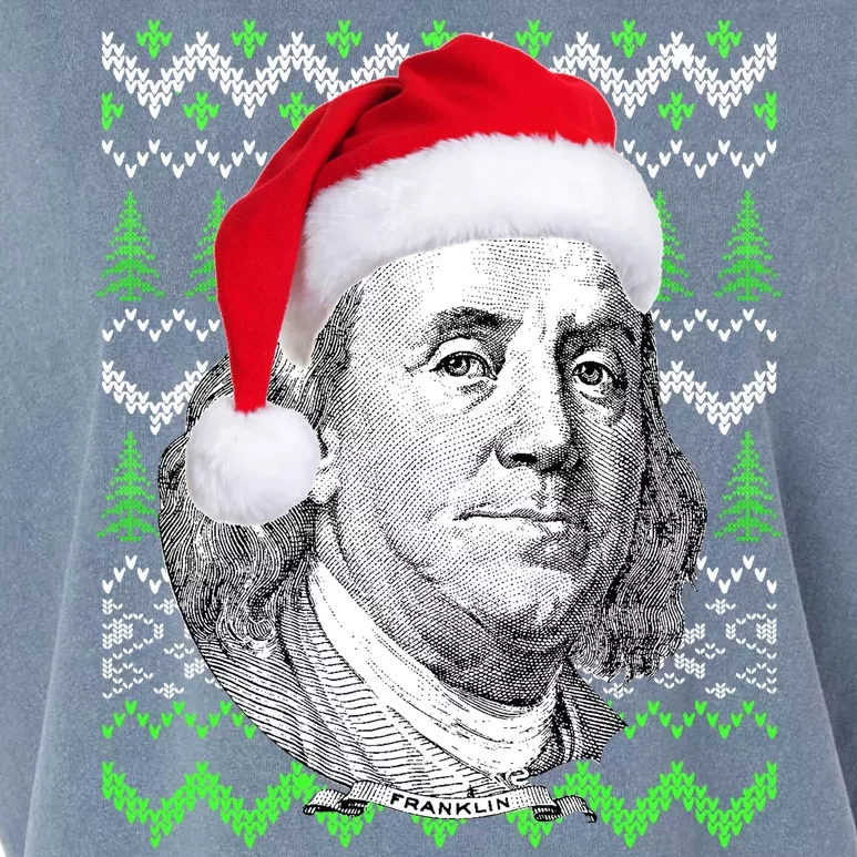 Benjamin Franklin Ugly Christmas Sweater Garment-Dyed Women's Muscle Tee