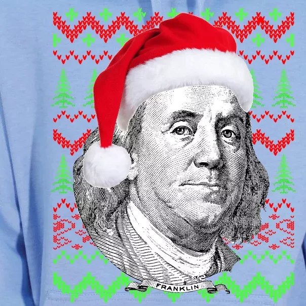 Benjamin Franklin Ugly Christmas Sweater Unisex Surf Hoodie