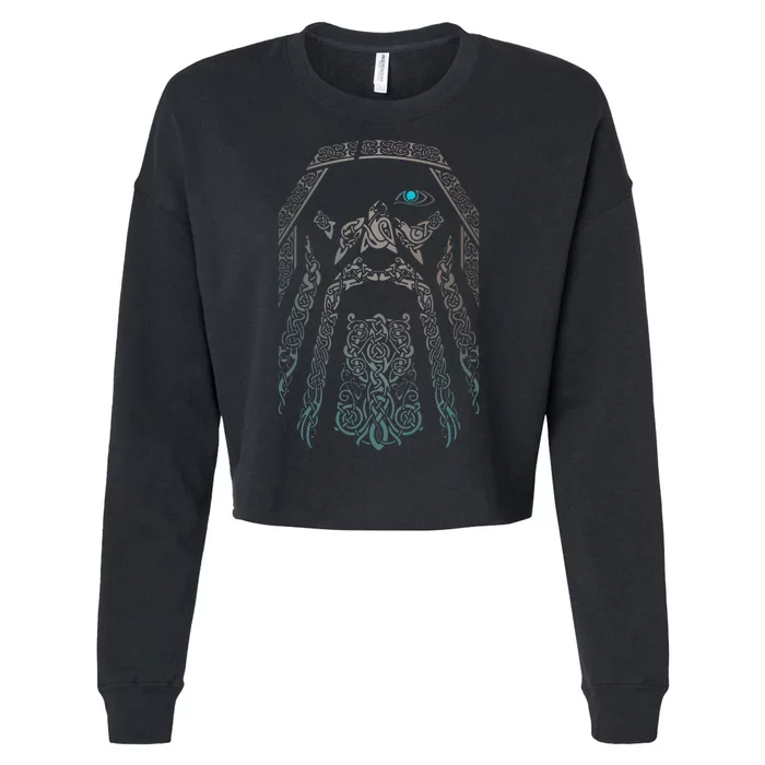 Blue Eye Oden God Cropped Pullover Crew