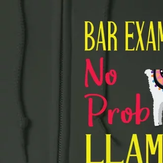 Bar Exam Passing The Passed No Prob Llama Lawyer Law Gift Full Zip Hoodie