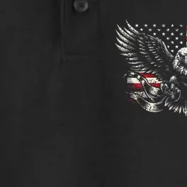 Bald Eagle Patriotic American Eagle Dry Zone Grid Performance Polo