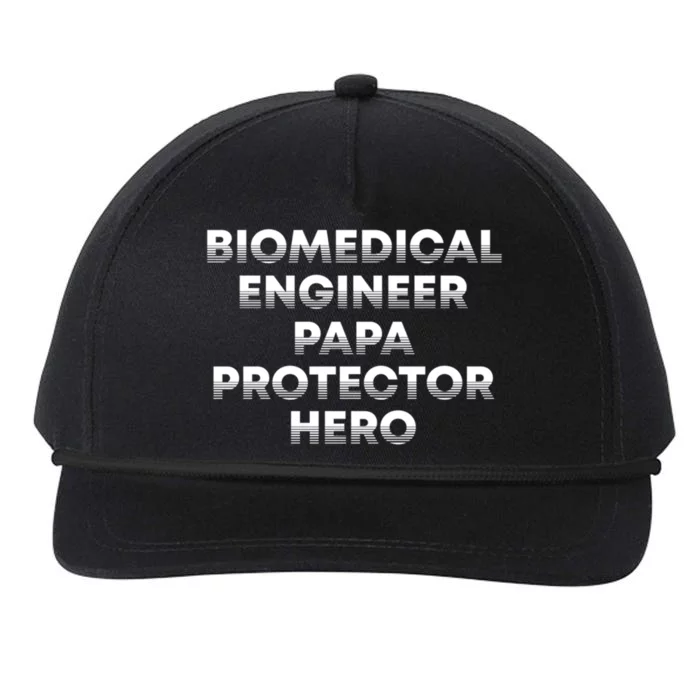 Biomedical Engineer Papa Protector Hero Dad Engineering Gift Snapback Five-Panel Rope Hat