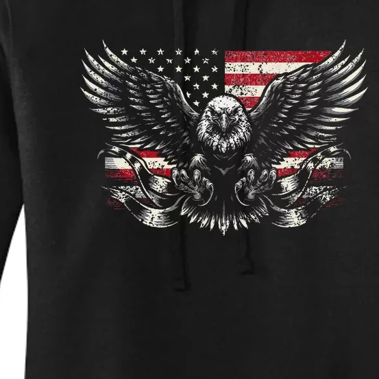 Bald Eagle Patriotic American Eagle Gift Women's Pullover Hoodie