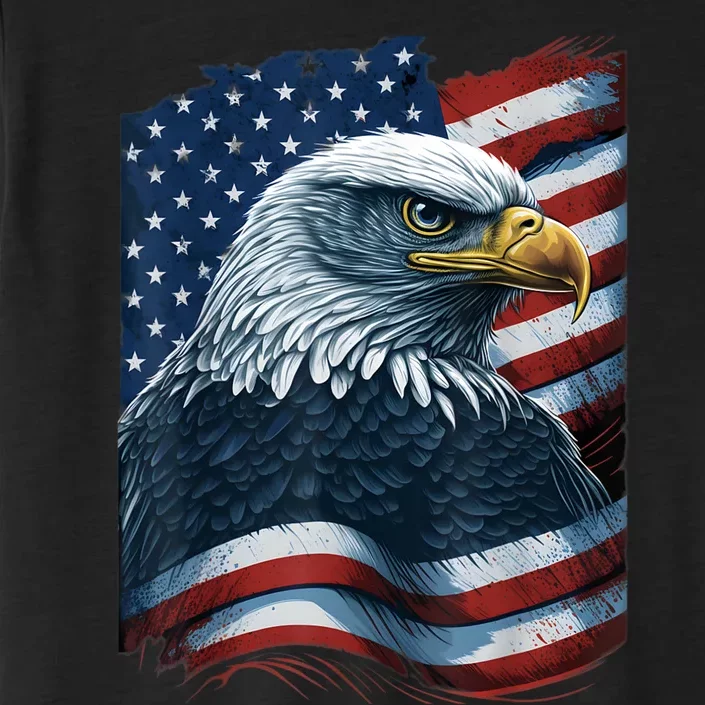 Bald Eagle Proud Patriotic American Us Flag 4th Of July ChromaSoft Performance T-Shirt